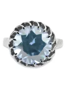 Vintage styl Aquamarine Ring 925 Silver VRC035S